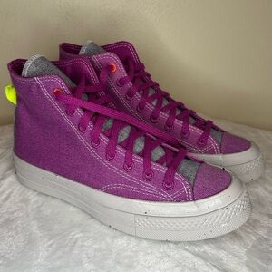 Converse Chuck 70 High Canvas Cactus Flower Purple Mens 7 Wmns 9 Skater Spring